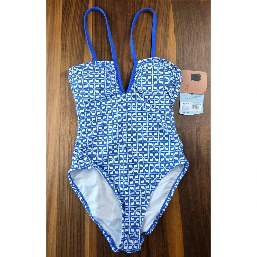 Shade And Shore Padded Swimsuit Blue New Size M (3XX)